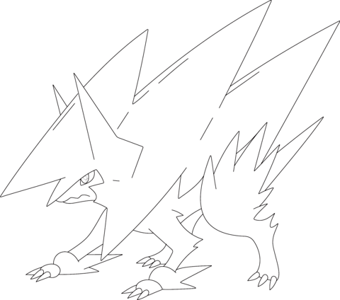 Mega Manectric Coloring Page